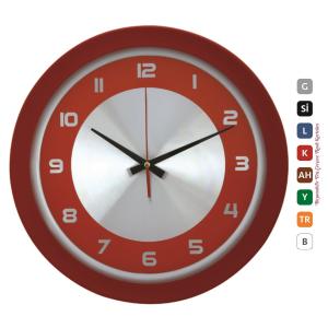 PLASTİK ÇERÇEVE ÇEMBERLİ METAL KADRAN DUVAR SAATİ 38 CM