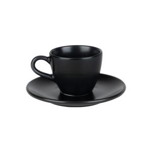 Bonna Porselen Siyah Tabaklı Kahve Fincanı