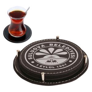 4 lü Deri Bardak Altlığı